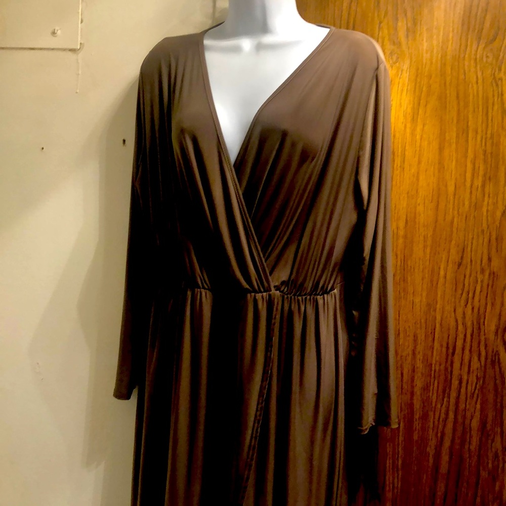 Boohoo long split dress